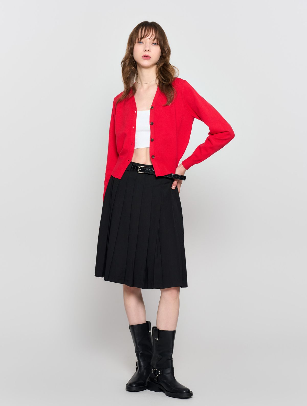 General Idea GNRL Essential Cardigan [RED] / WBD3L04503