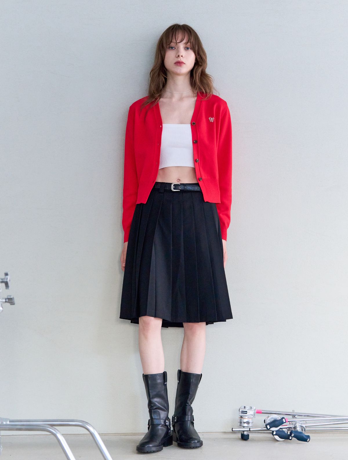 General Idea GNRL Essential Cardigan [RED] / WBD3L04503