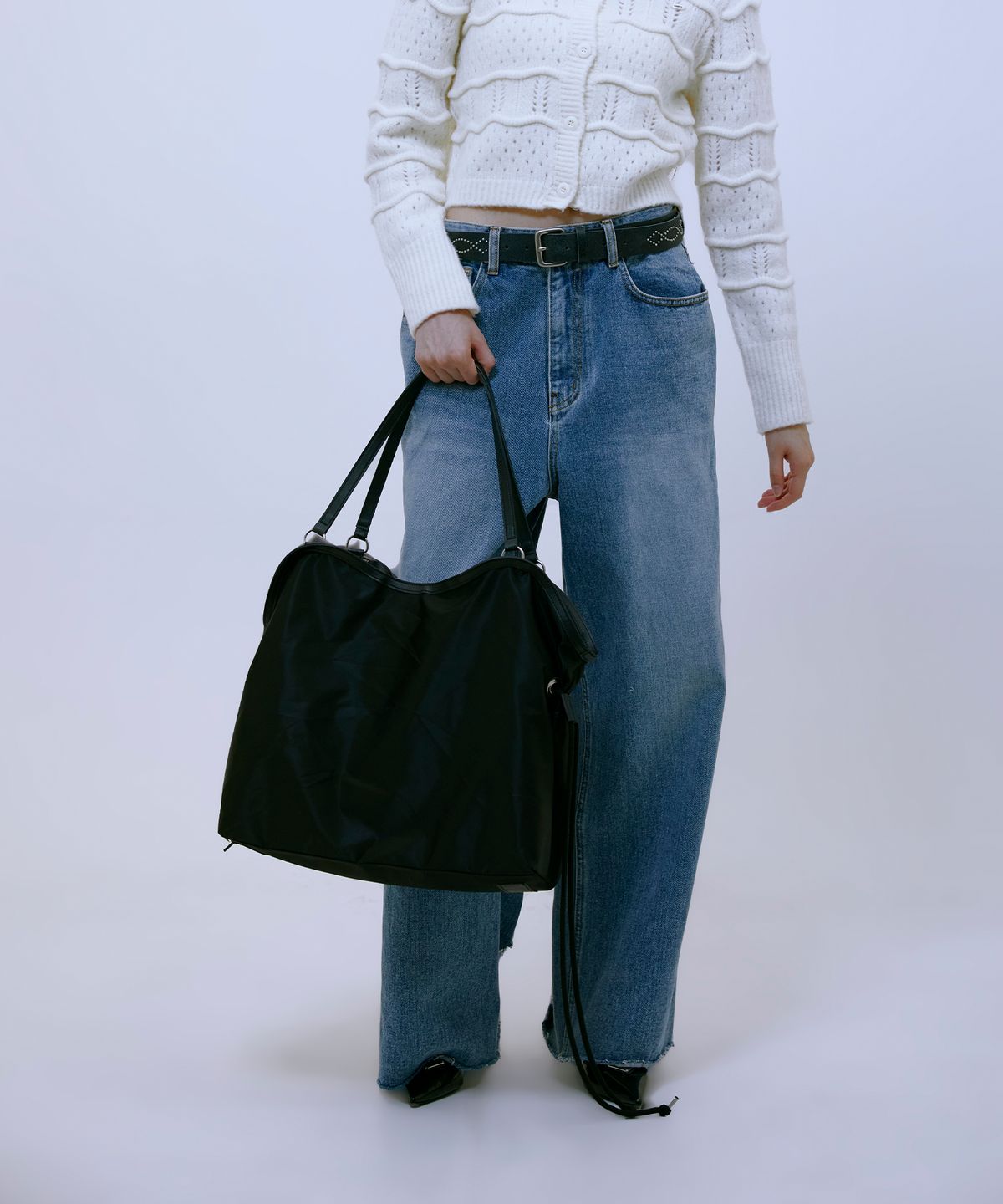 Sertinmans Cozy Big Tote Bag (BLACK)