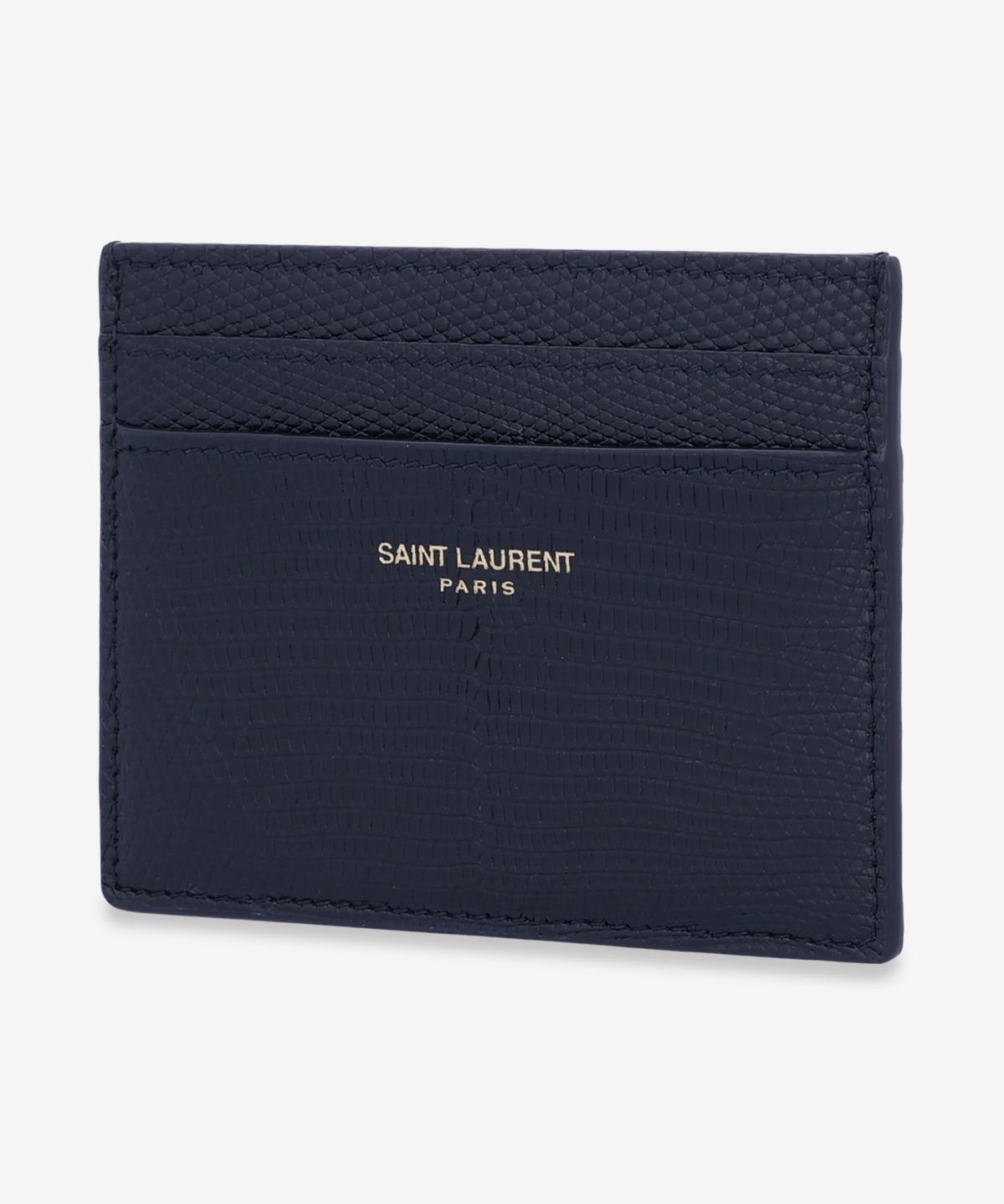Saint Laurent Signature Logo Card Holder - Deep Galaxy / 370779EAAX24597