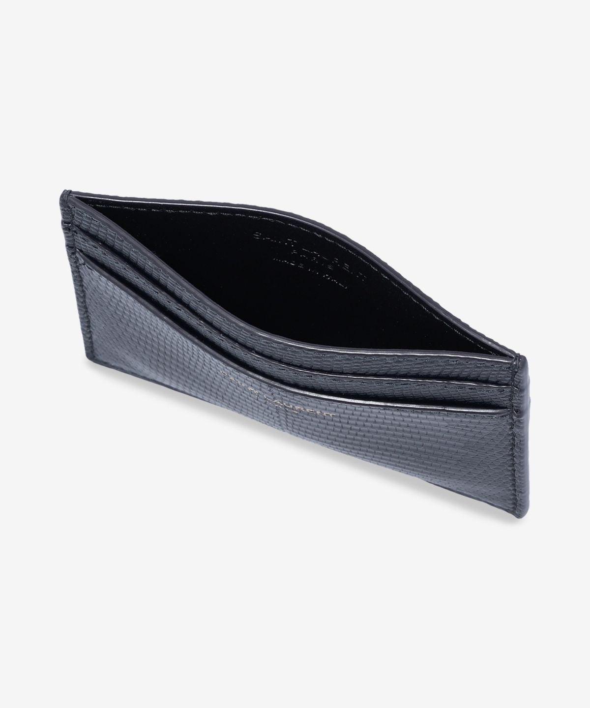 Saint Laurent Signature Logo Card Holder - Deep Galaxy / 370779EAAX24597