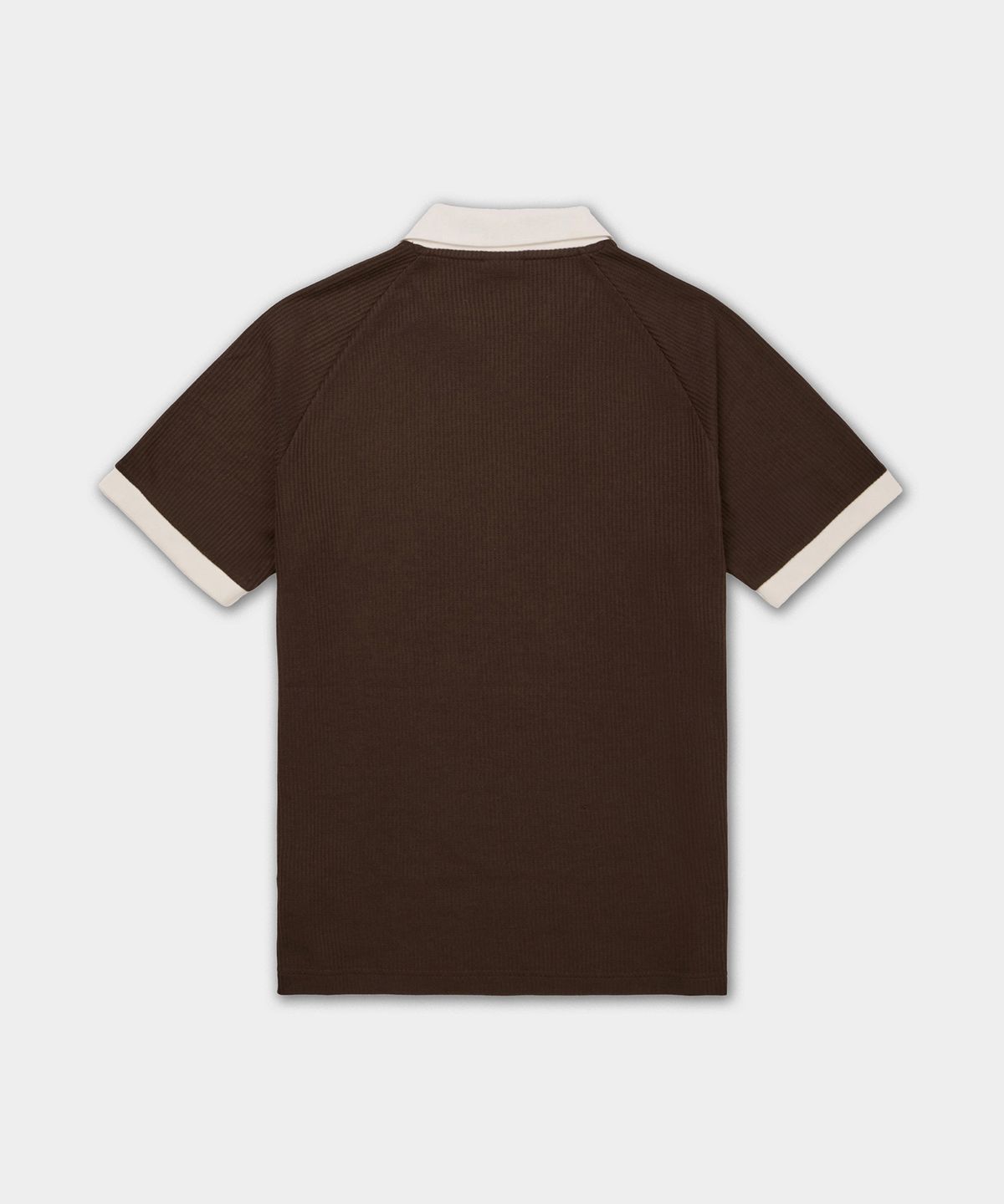 Adidas Waffle Short Sleeve Polo Shirt - Dark Brown / KB5462