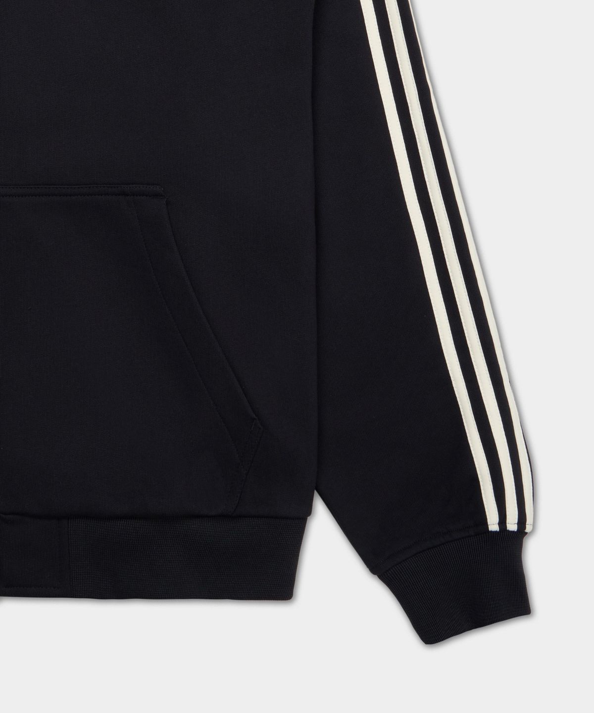 Adidas Hooded Zip-Up - Black: Cream White / KC9315