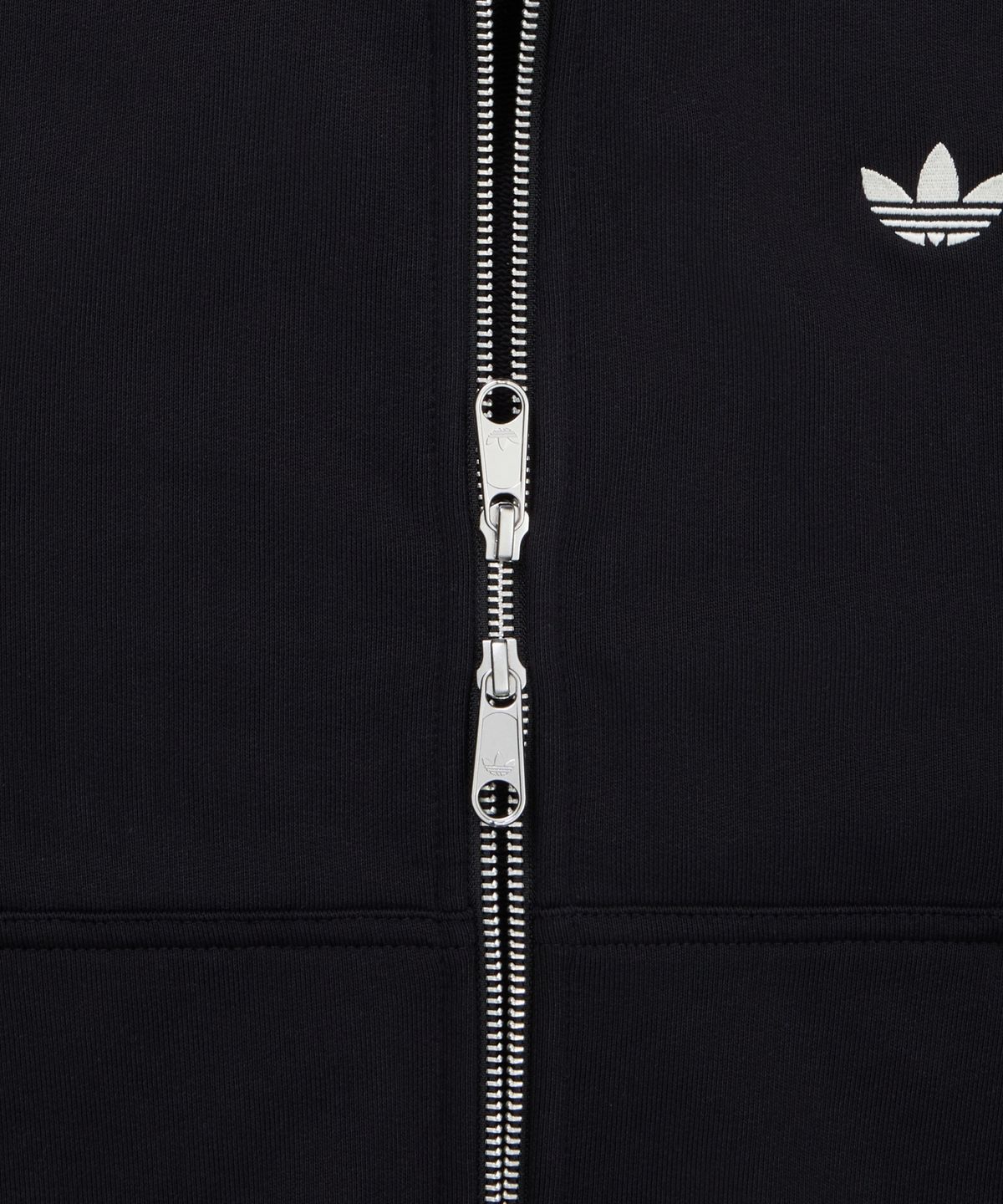 Adidas Hooded Zip-Up - Black: Cream White / KC9315