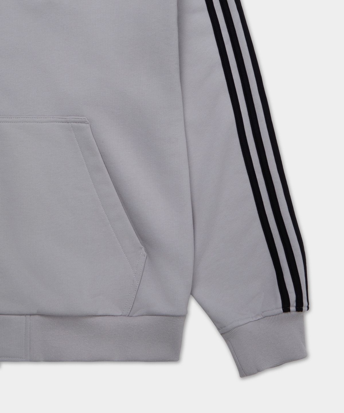 Adidas Hooded Zip-Up - Gray:Black / KC9317