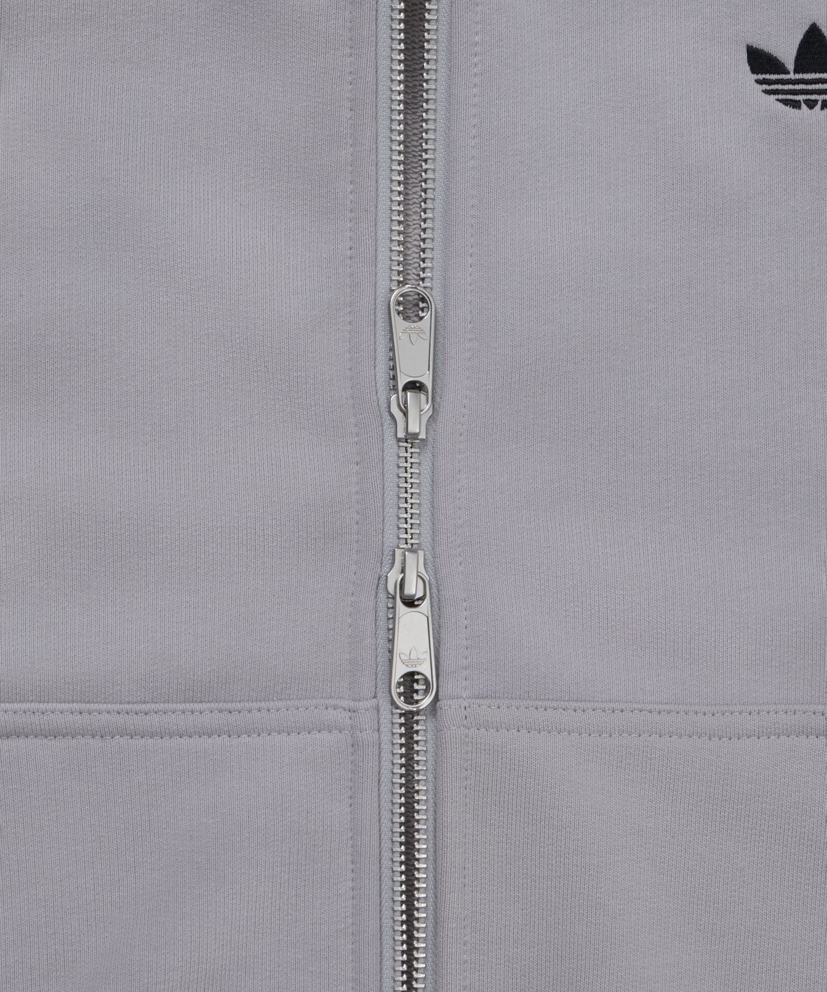 Adidas Hooded Zip-Up - Gray:Black / KC9317