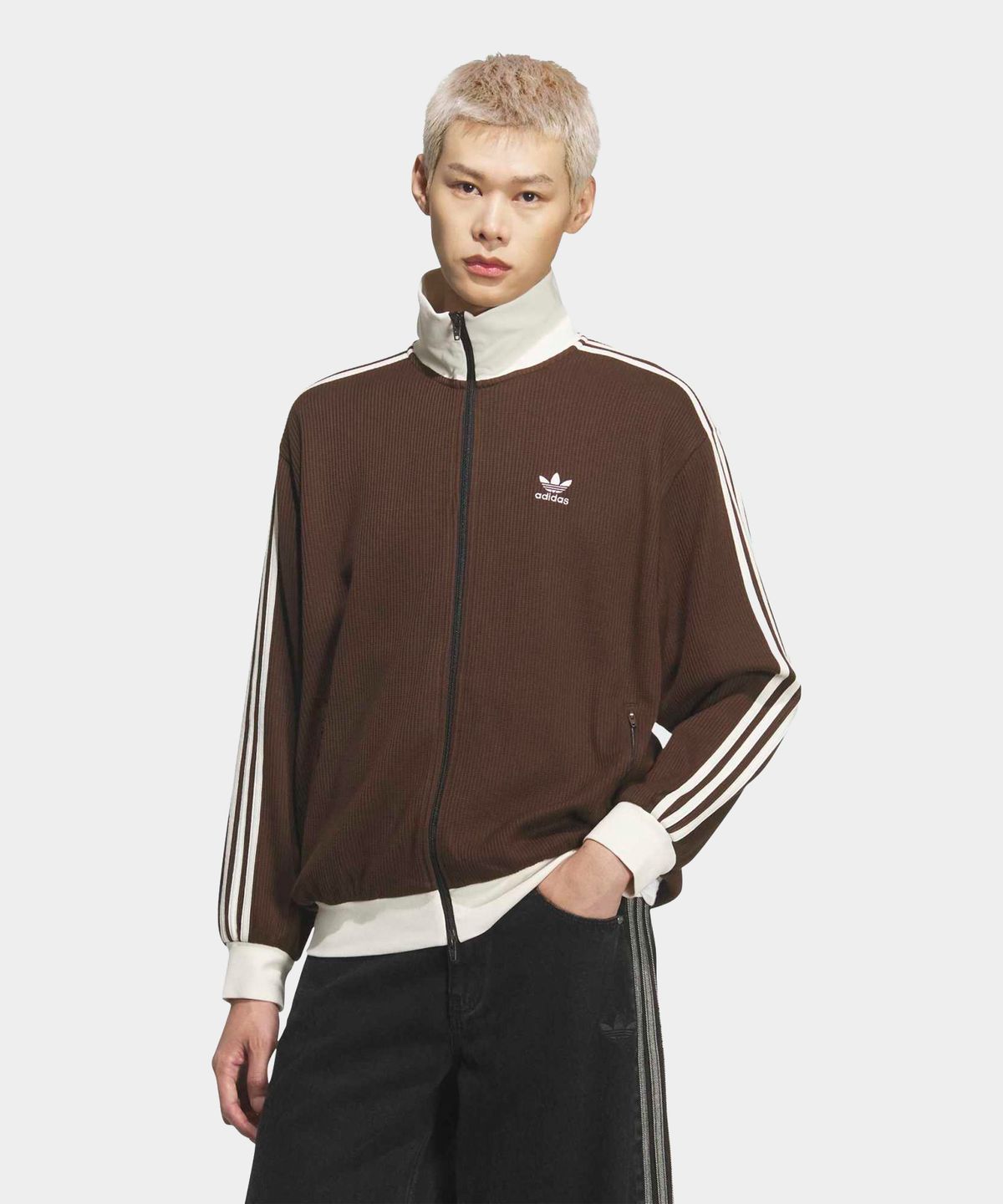 Adidas Waffle Classic Track Top - Dark Brown / KQ6865