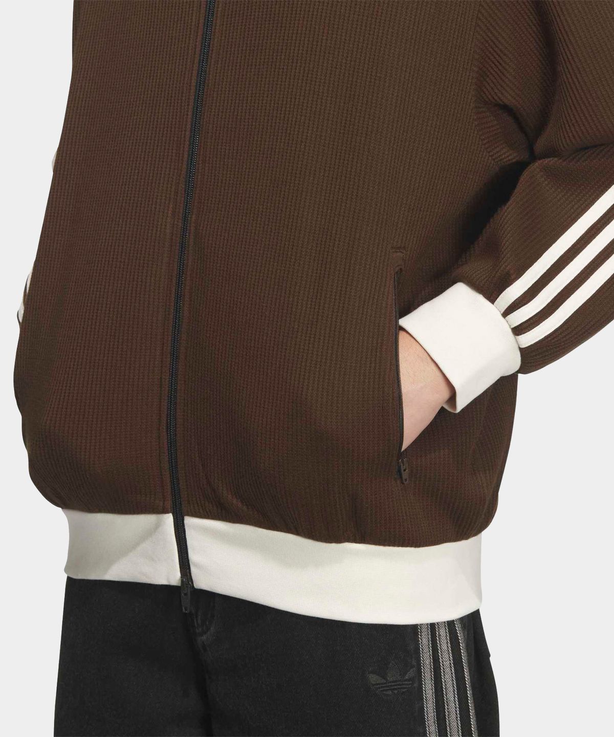 Adidas Waffle Classic Track Top - Dark Brown / KQ6865