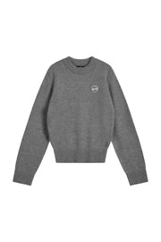 (W) HEART LOGO PULLOVER - GRAY