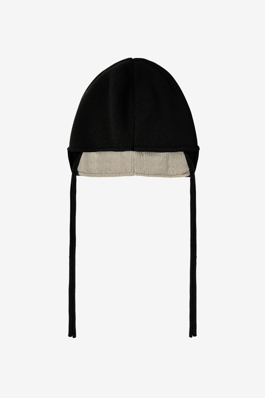 Layered Ear Cuff Beanie BLACK
