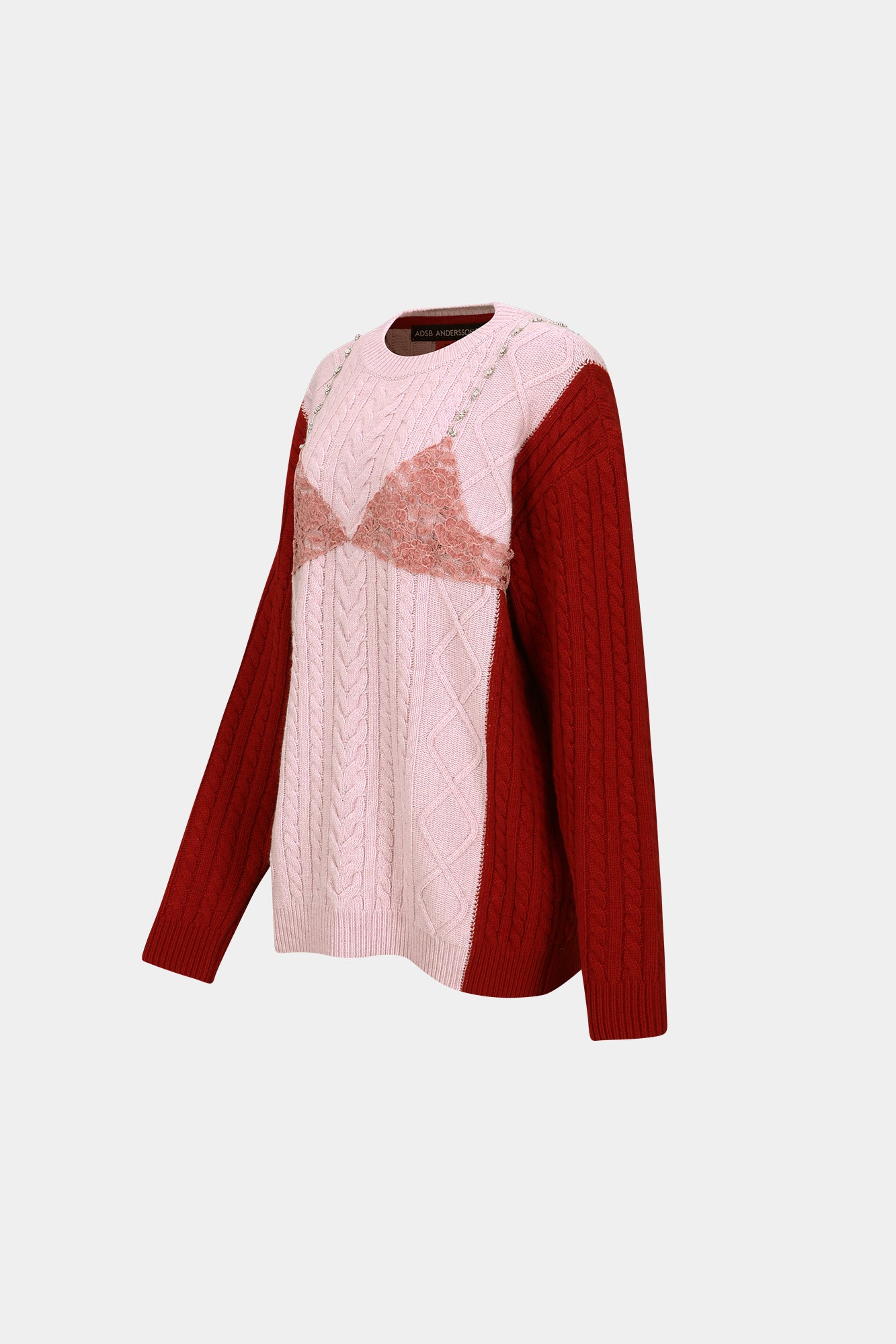 LACE LINGERIE BOYFRIEND-FIT KNIT atb1183w (PINK)