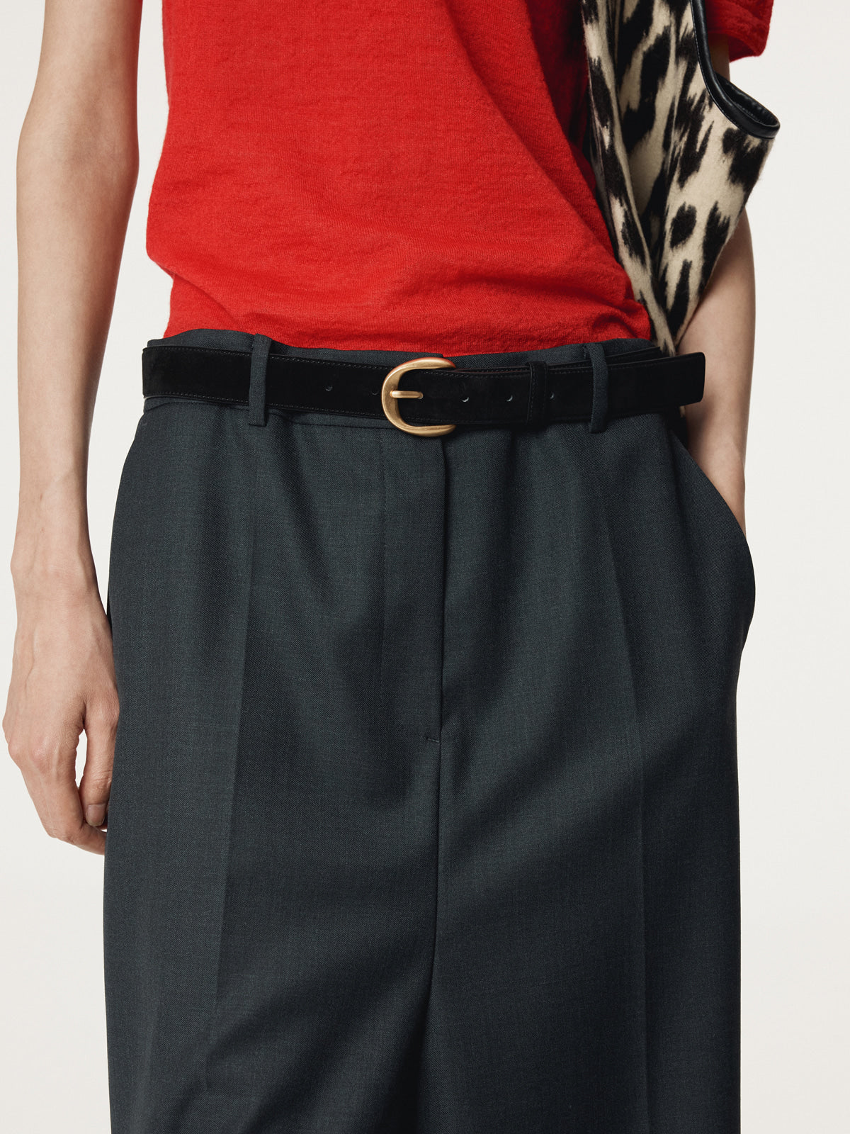 SINTRA SLIT SKIRT PANTS (CHARCOAL GREY)