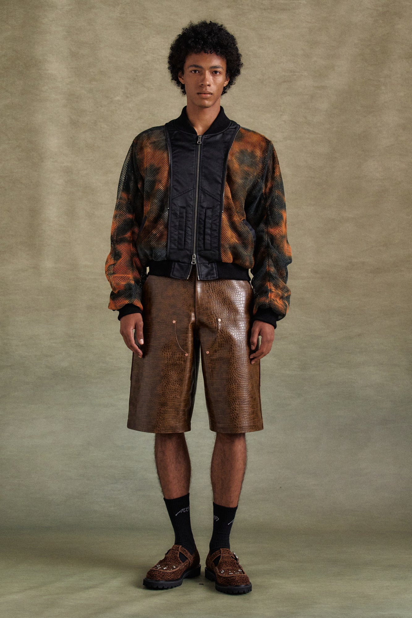 UNISEX WESTERN MARY JANE LOAFERS aaa465u(LEOPARD/BROWN)