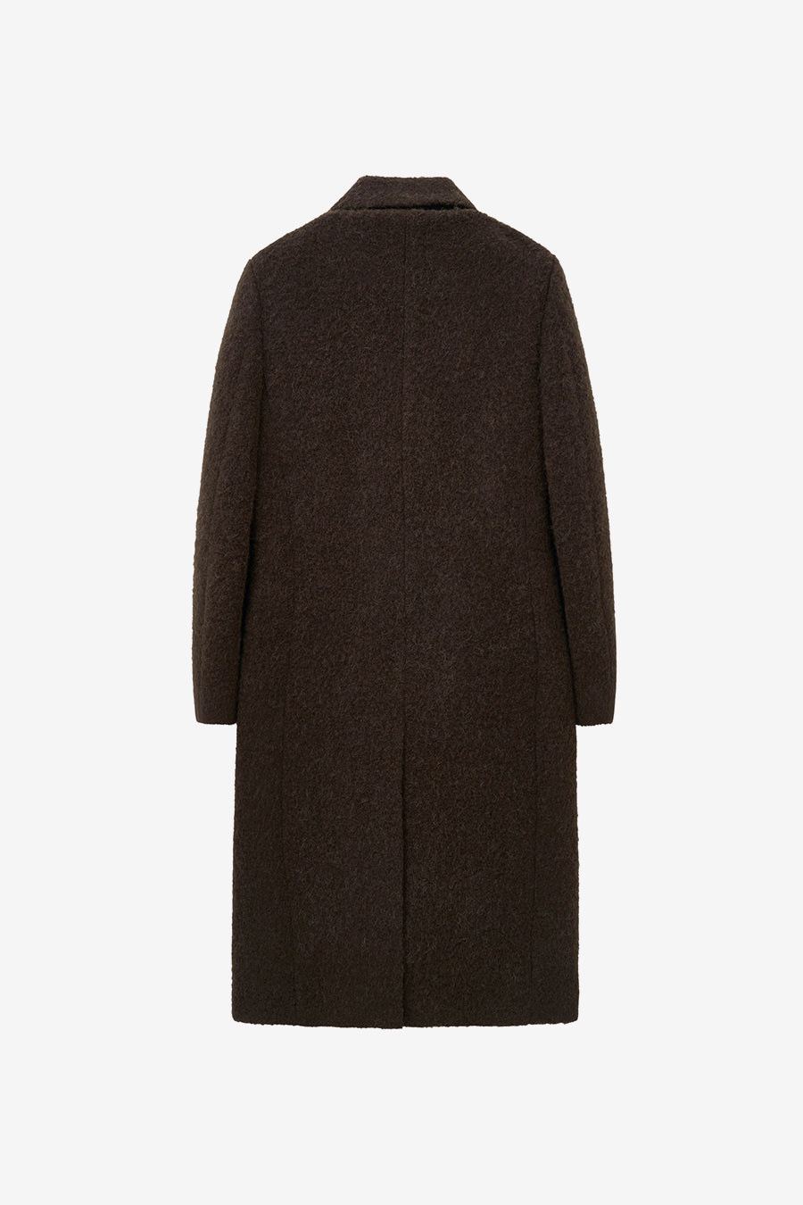 Boucle Alpaca Hair Double Coat BROWN
