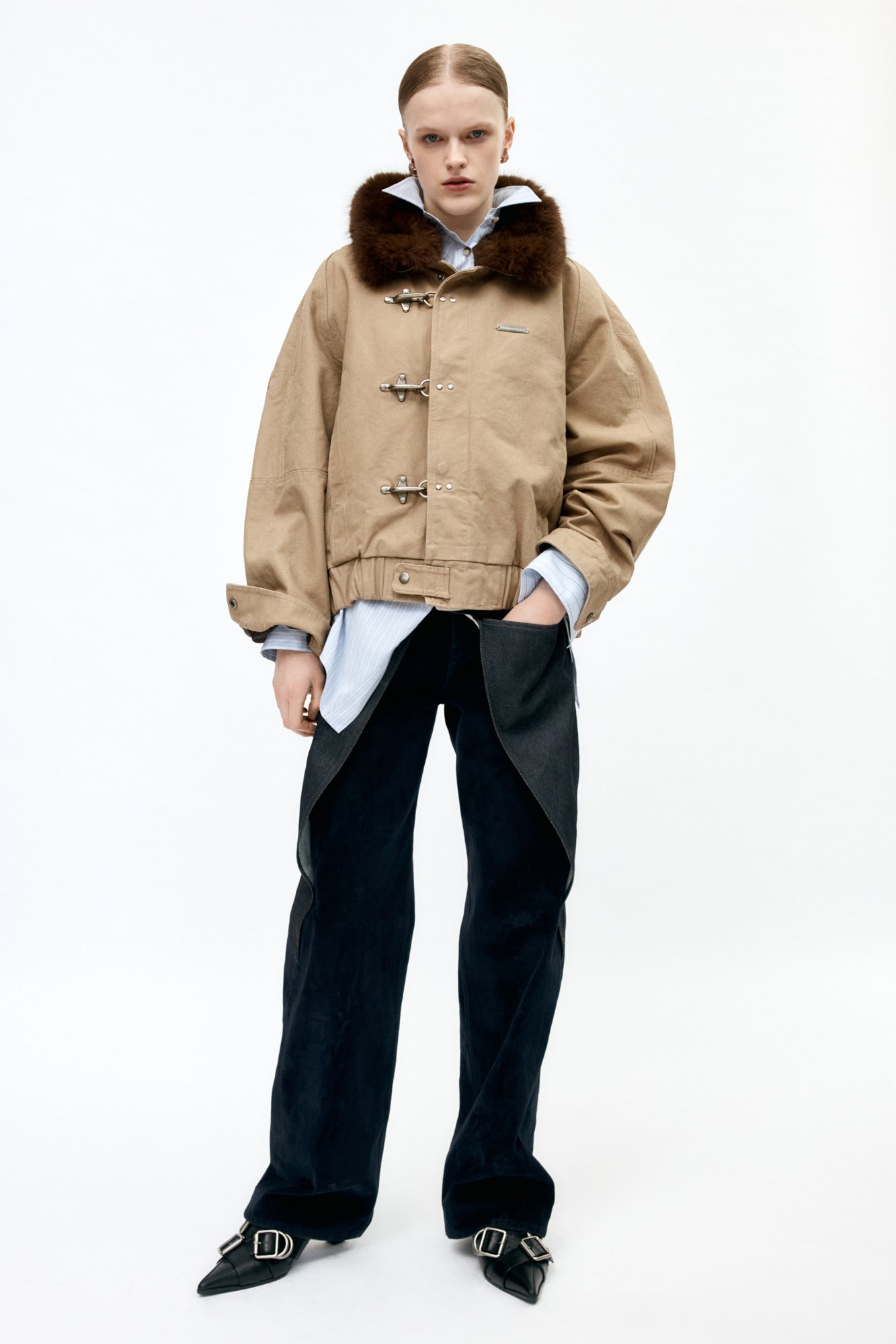 UNISEX ORTEGA WASHED COTTON JACKET awa712u (BEIGE)