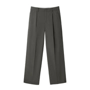 TUCK DETAIL SUIT PANTS (MIDNIGHT GREY)
