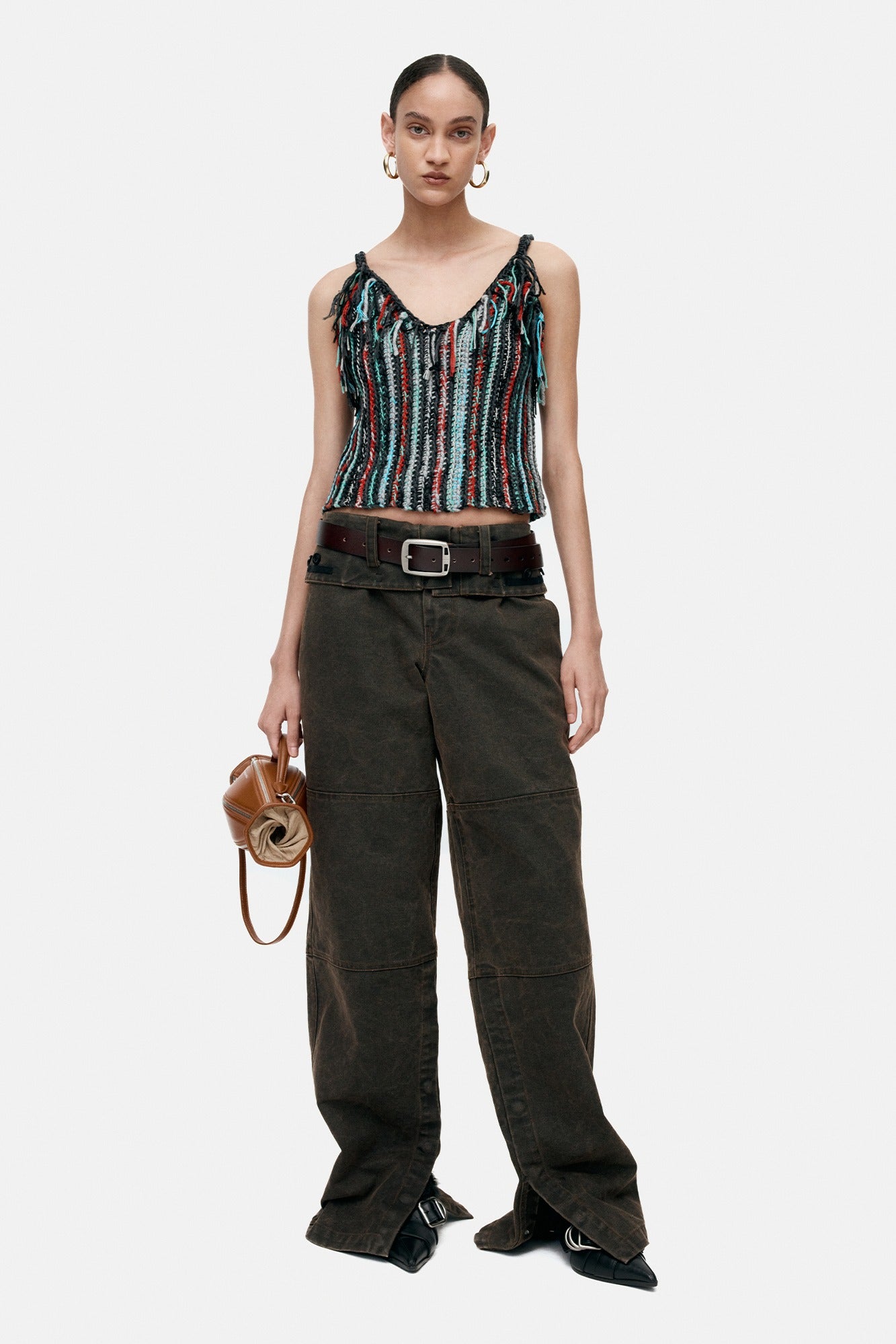 FOLDED WORK PANTS apa851w (BROWN)