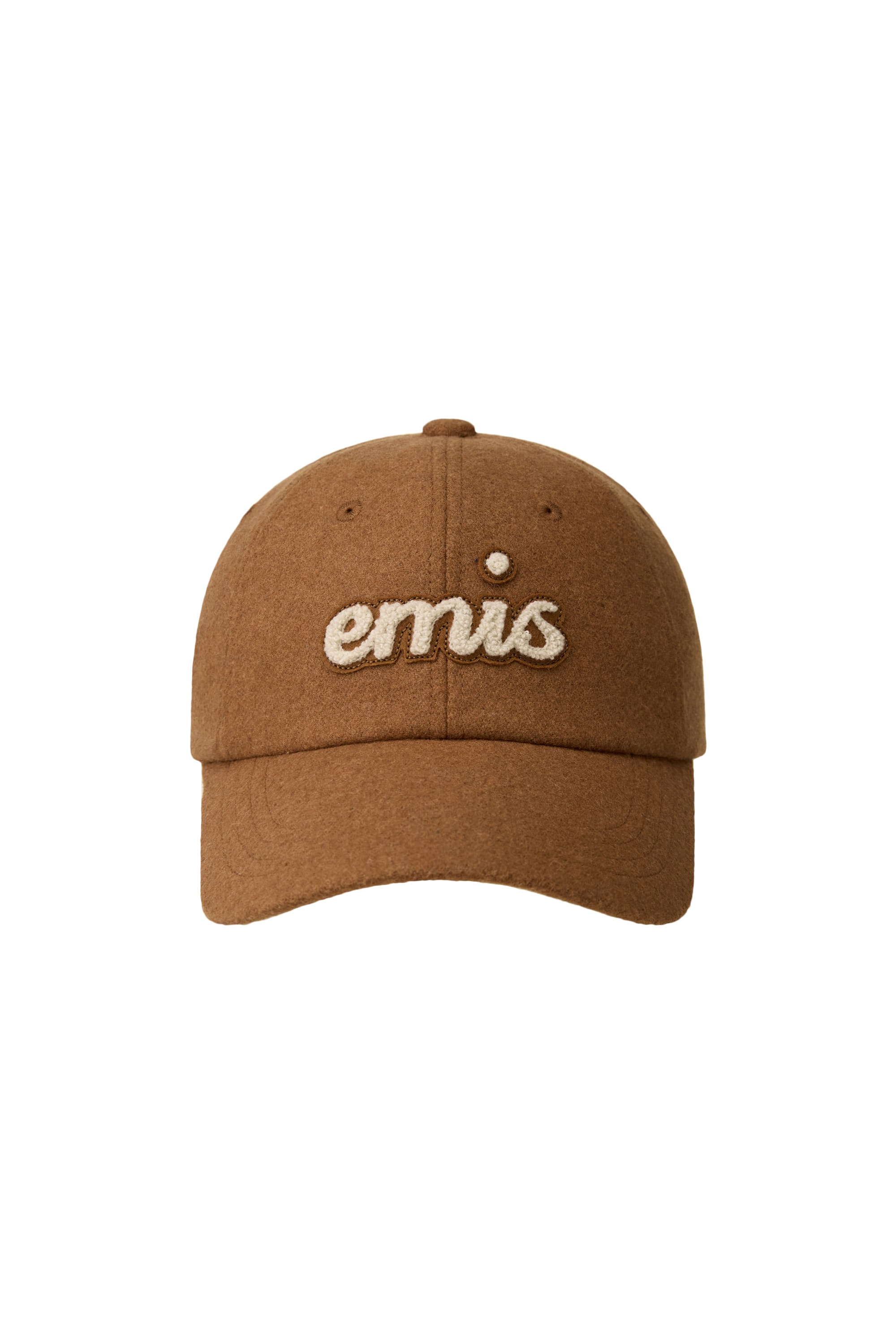 BOUCLE LETTERING LOGO BALL CAP - REDDISH BROWN