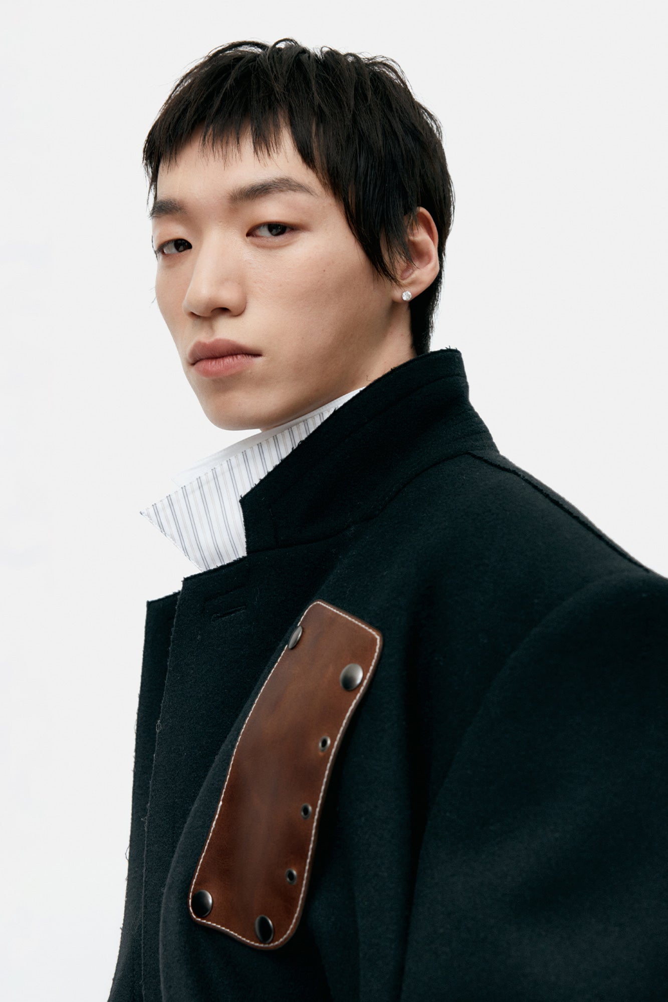 UNISEX JAMES WOOL COAT awa731u(BLACK)