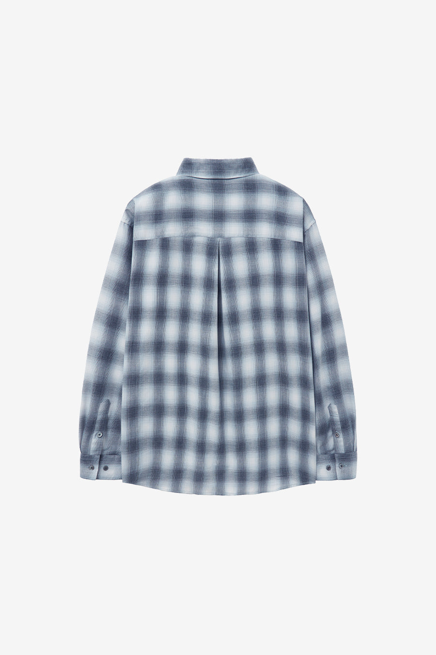 Oversized Check Shirt GREY BLUE
