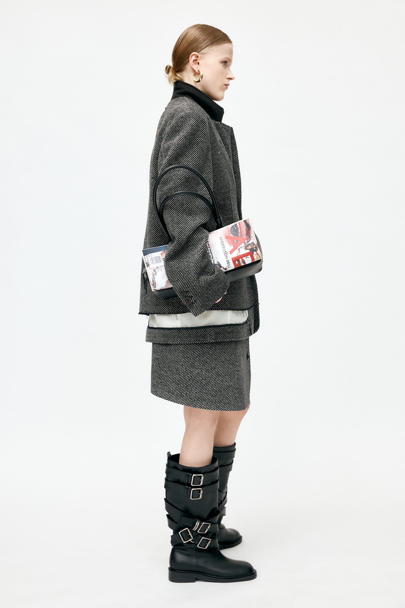 [Restock] LAYERED STRAP BOOTS aaa483w(BLACK)