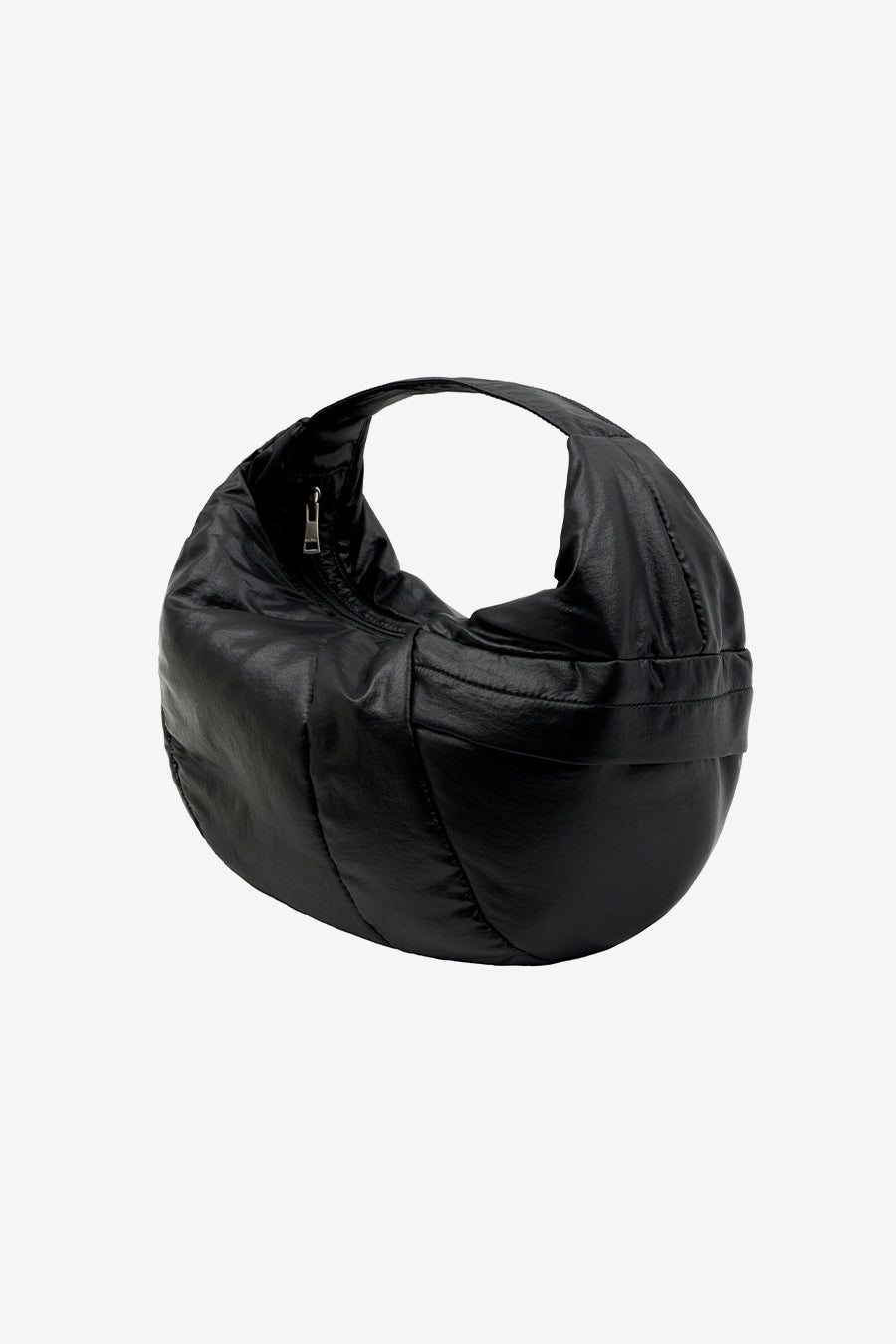 Glossy Croissant Bag BLACK