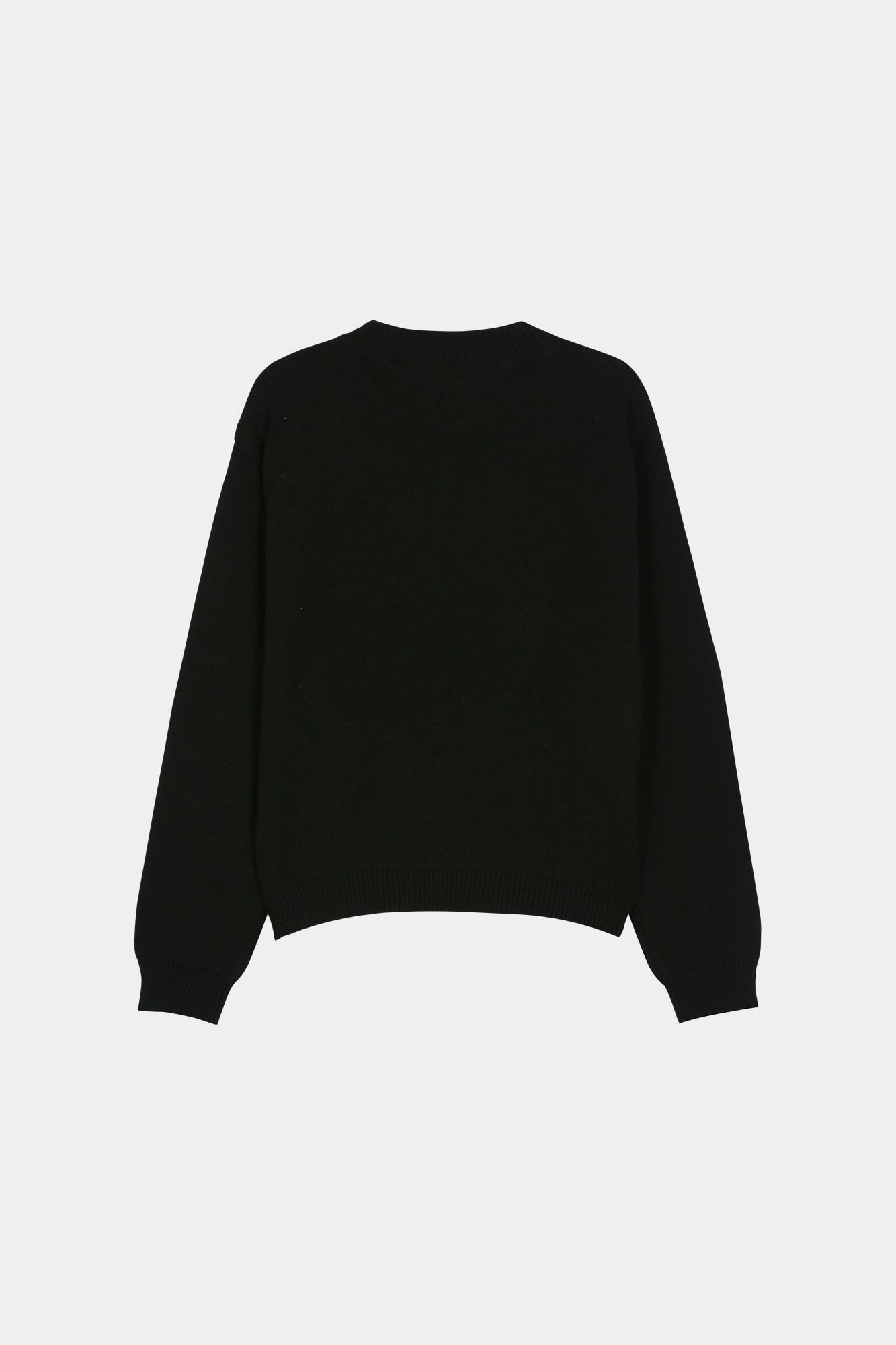 GIRL'S HEART MESSAGE CREW-NECK SWEATER atb1464w(BLACK)