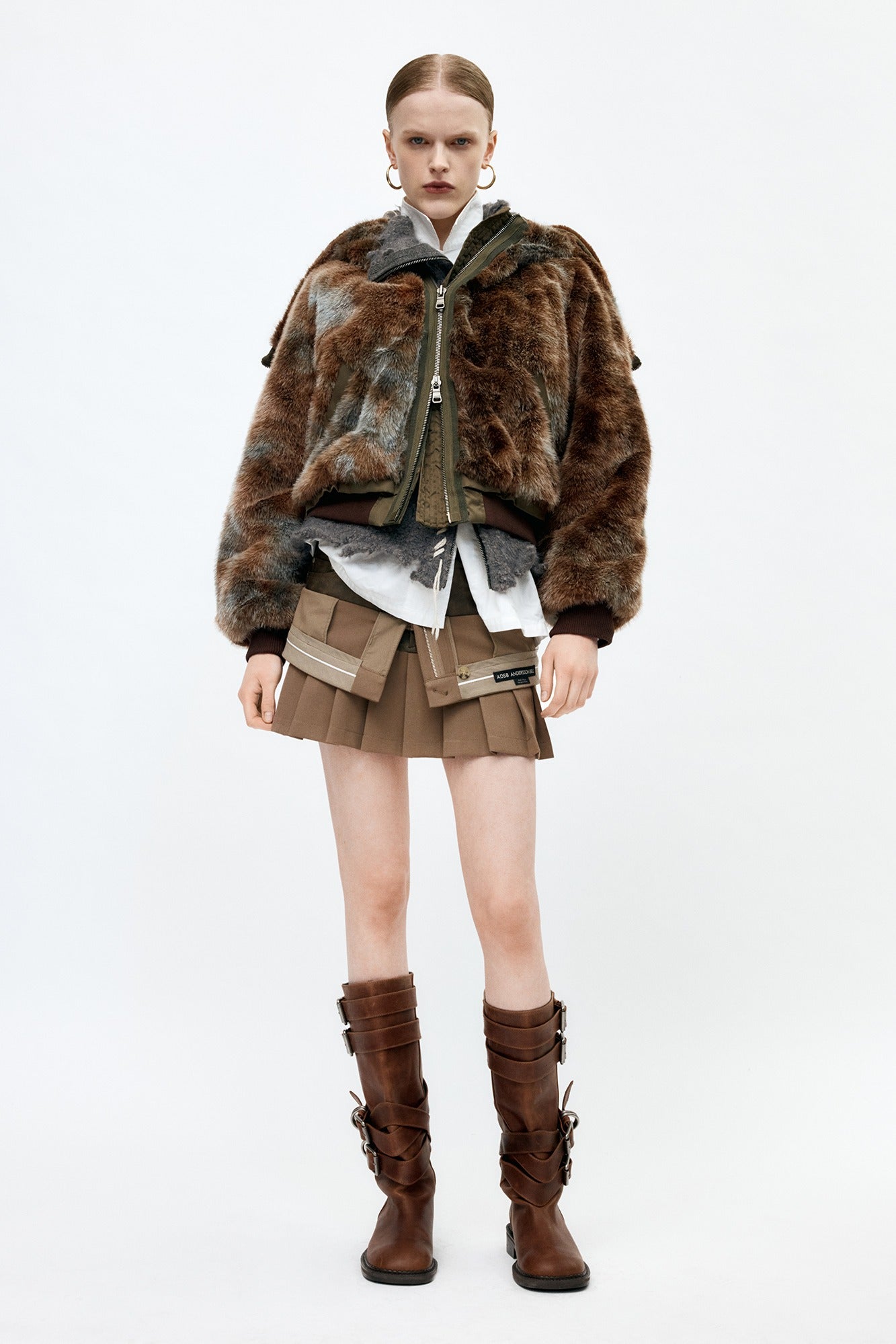 VANESSA FUR N2B JACKET awa728w(BROWN)