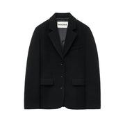 Wool Three-Button Blazer BLACK