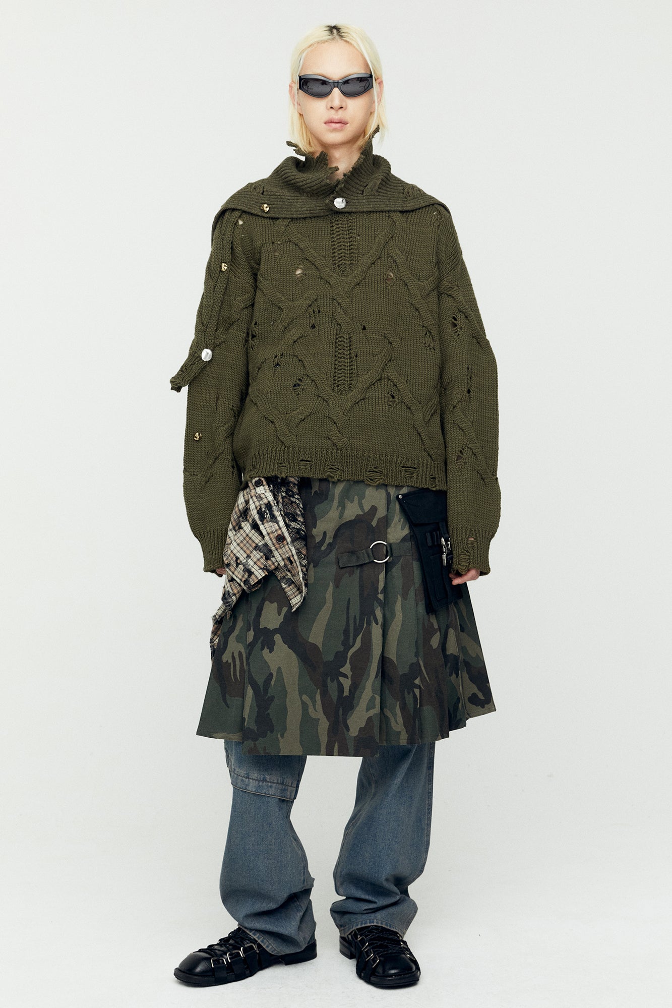 UNISEX ROGHEN WOOL NECK WARMER aaa421u (BEIGE)