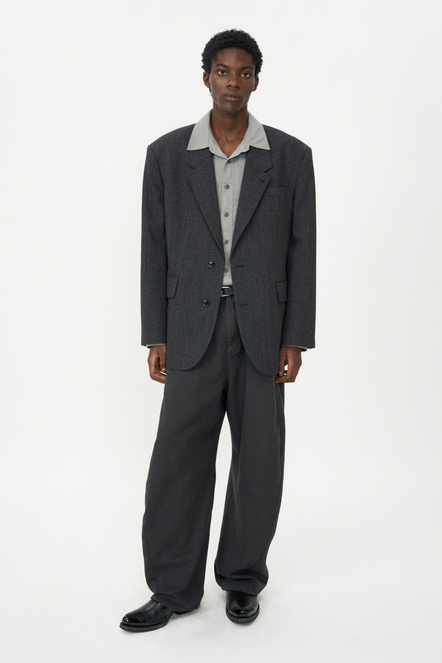 Retro Wool Blazer GREY