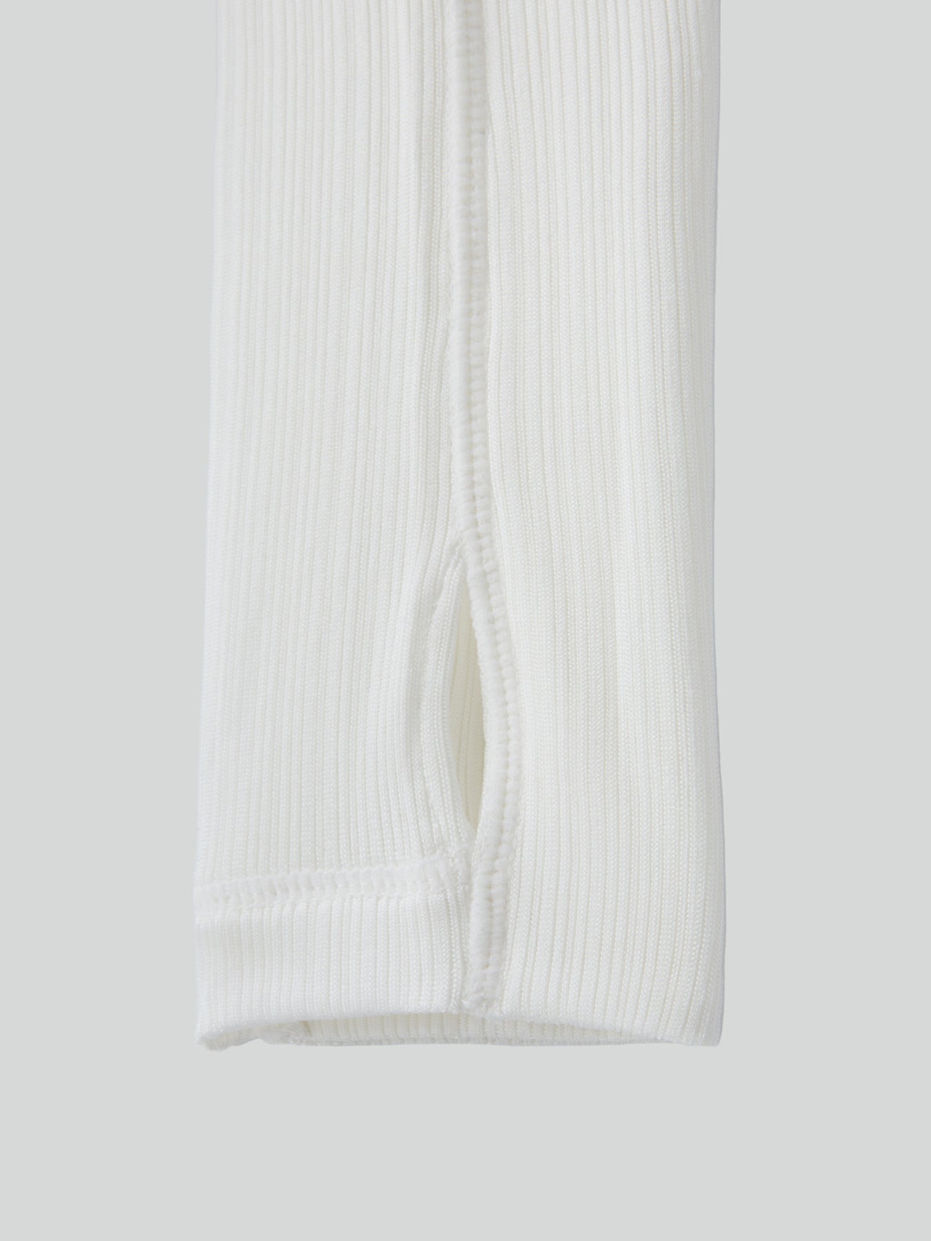 SHEER JERSEY FITTED ZIP HOODIE (IVORY)