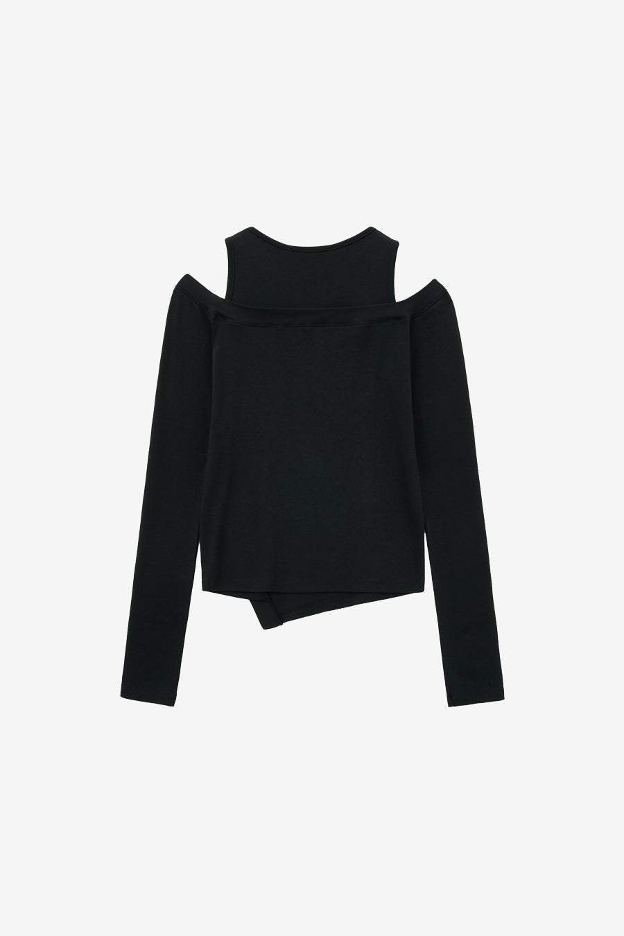 Asymmetric Off-Shoulder Top BLACK