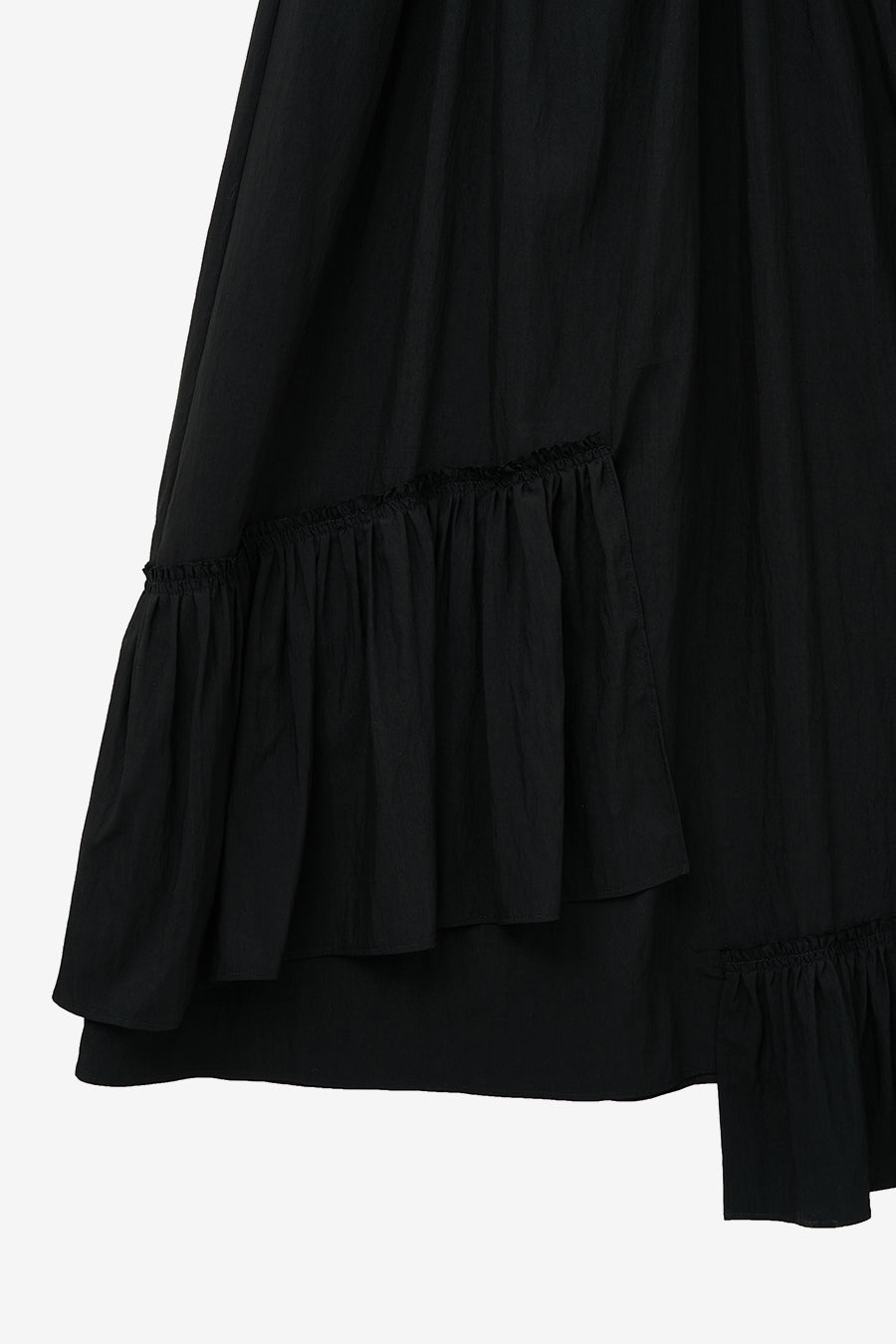 Vintage Frill Maxi Dress BLACK