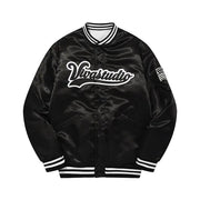 KIRSH X VIVASTUDIO REVERSIBLE NYLON VARSITY JACKET [BLACK]