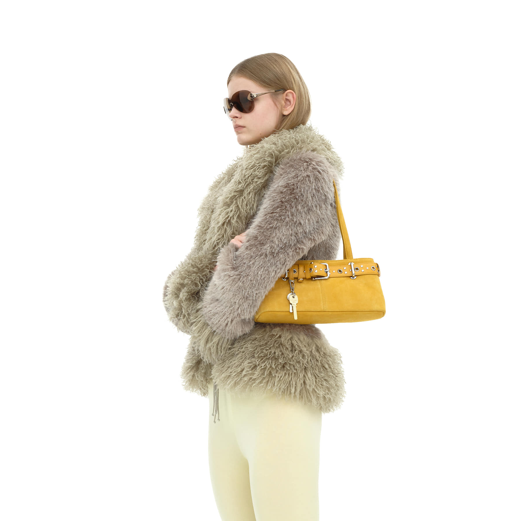 SHOULDER BROCLE MINI [SUEDE MUSTARD COMBI]