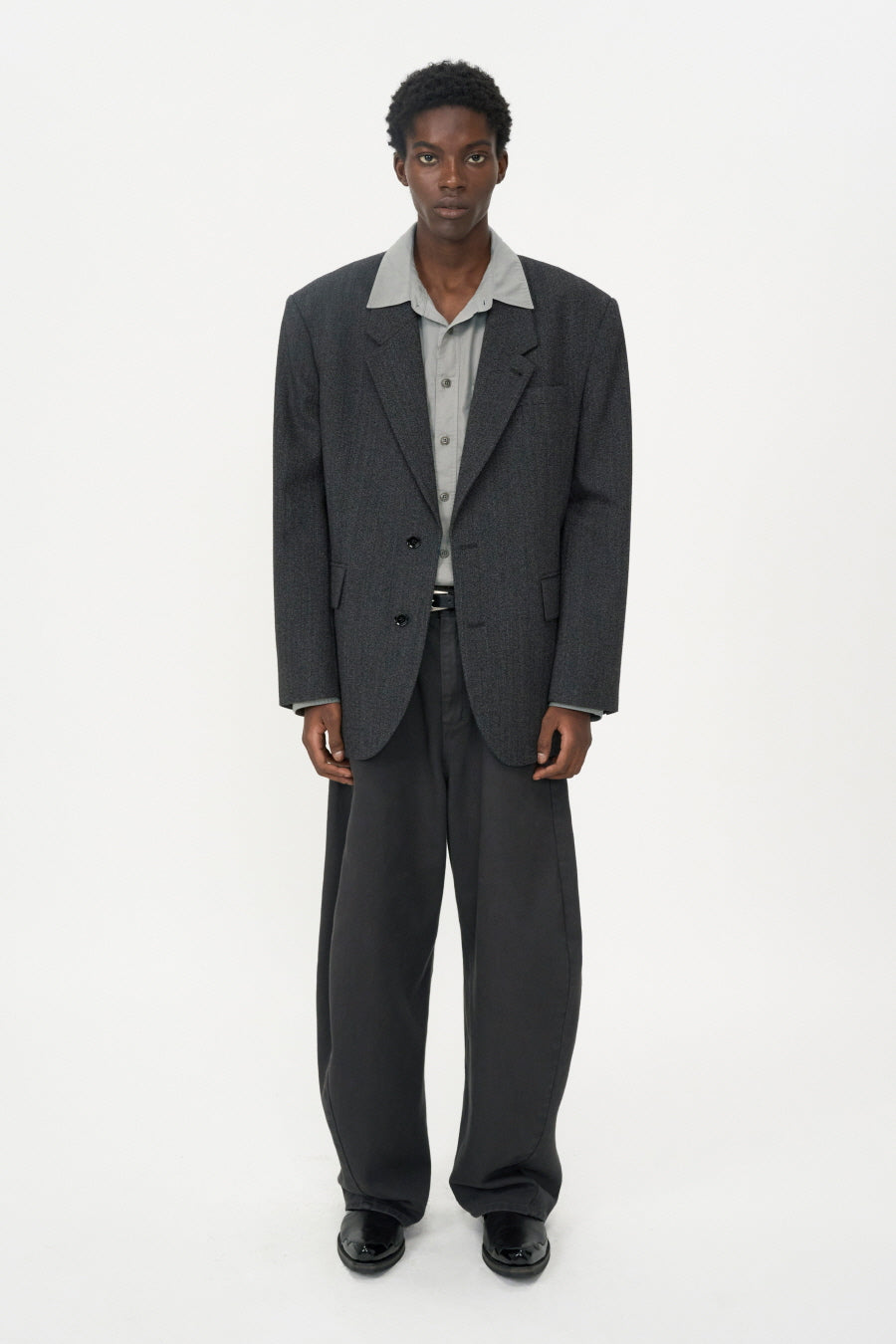 Retro Wool Blazer GREY