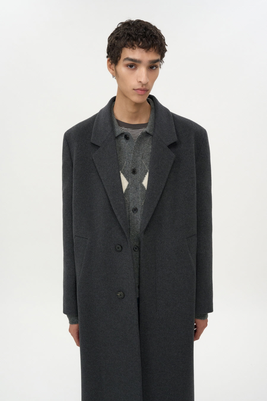 Mapel Cashmere Single Coat MELANGE GREY