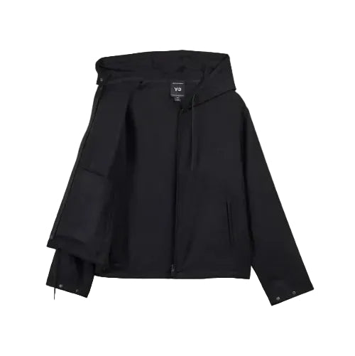 Flannel Hooded Top - Black