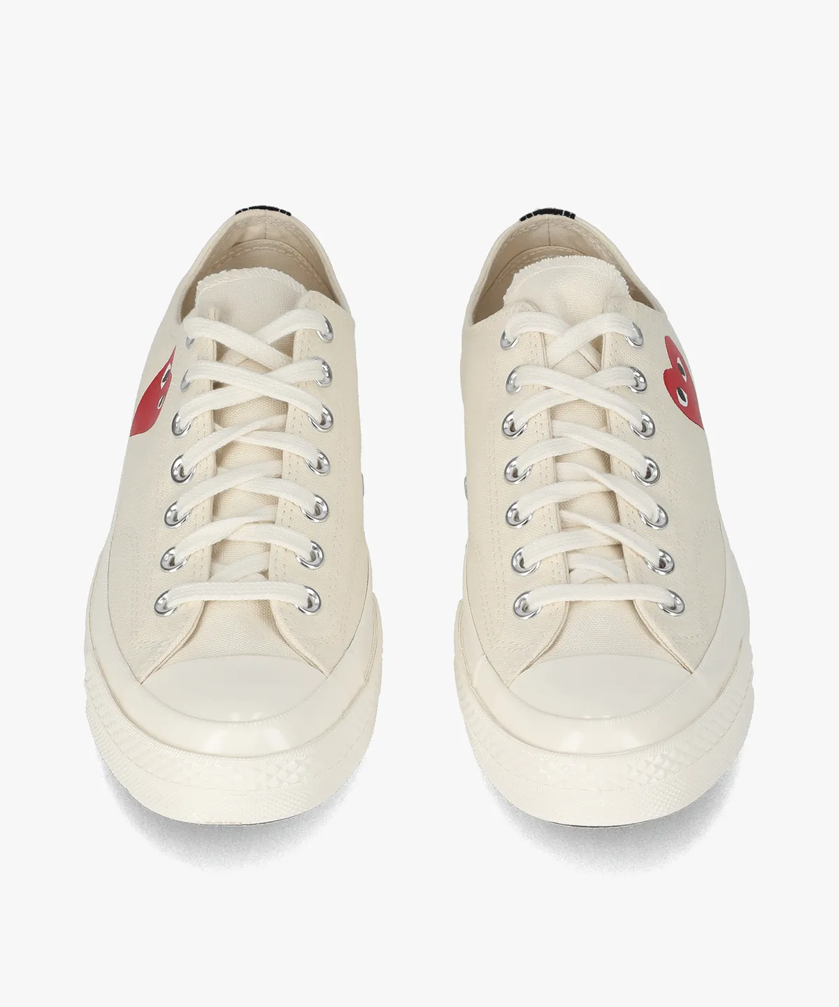 Converse Small Red Heart Low Top Sneakers - Beige