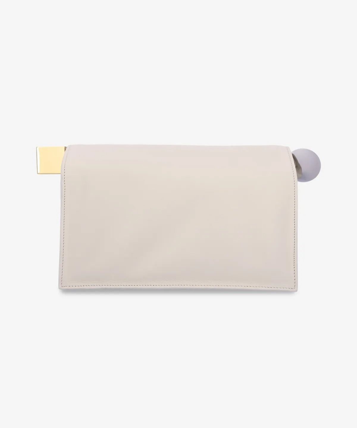 La Pochette Ronde Carré Clutch - Ivory