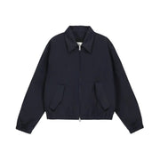 Cotton Heart Logo Zip-Up Jacket - Navy