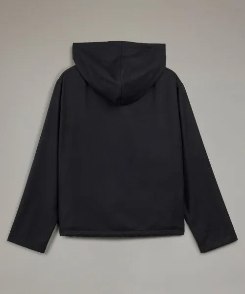 Flannel Hooded Top - Black