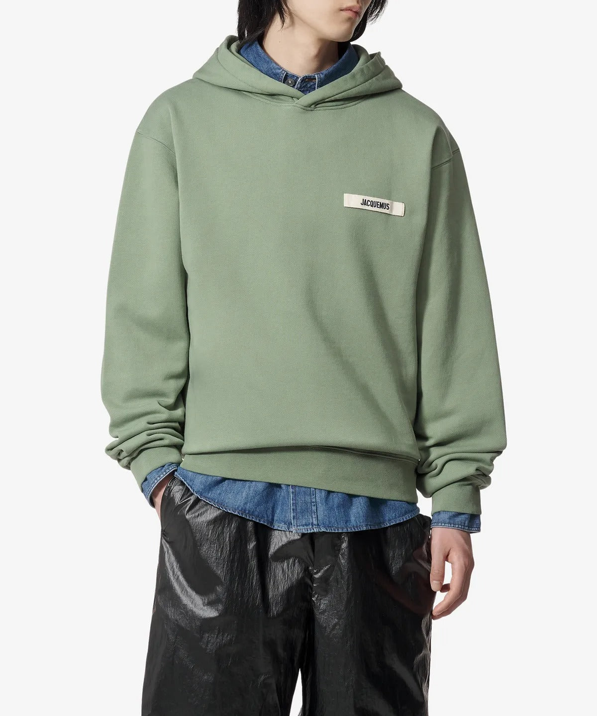 Le Hoodie Grosgrain Hoodie - Pale Green
