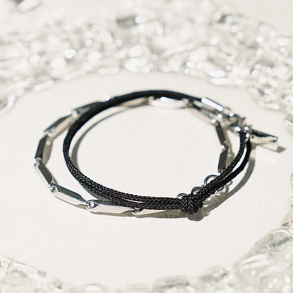 JBANS Classic Prism213 Simple Color String 595BK Bracelet Set (C2101-SE154_BK)