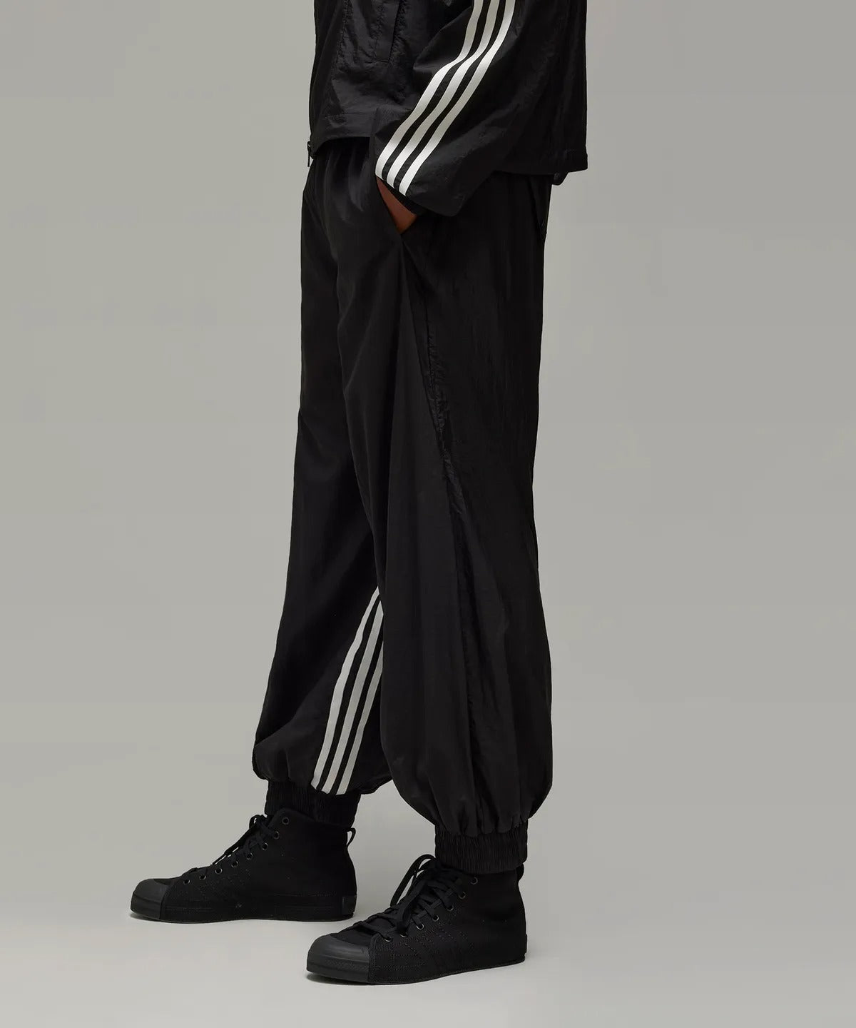 3-Stripes Nylon Shell Pants - Black
