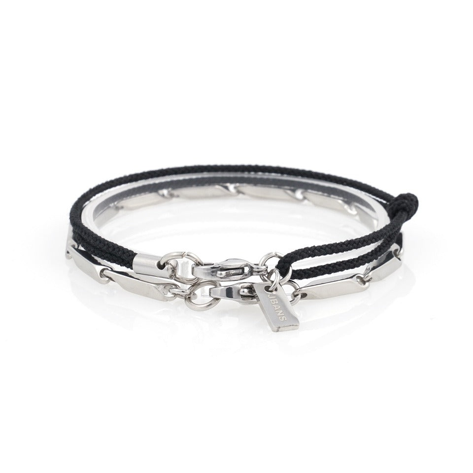 JBANS Classic Prism213 Simple Color String 595BK Bracelet Set (C2101-SE154_BK)