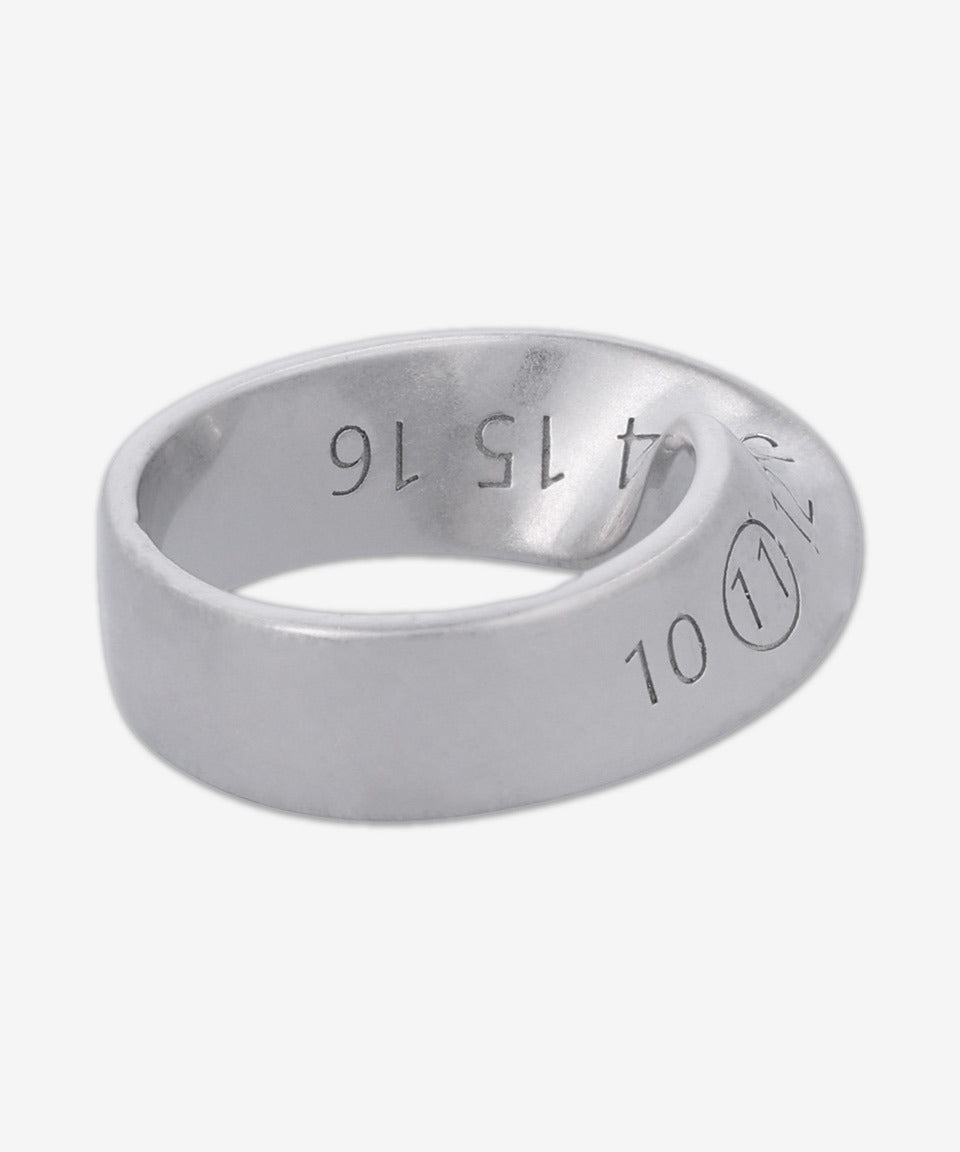 Twisted Numbering Ring - Silver