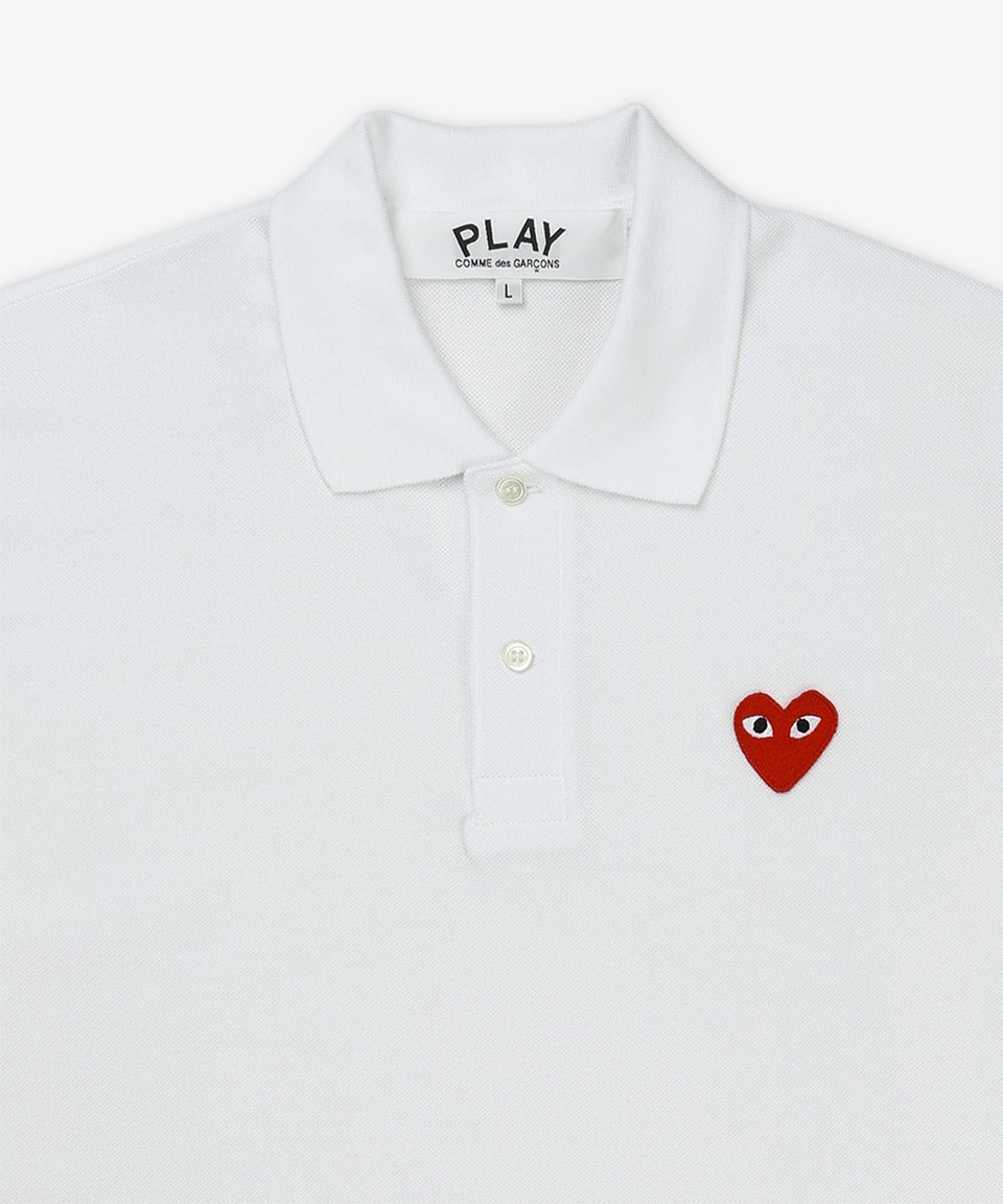 Red Heart Emblem Short-Sleeve Polo Shirt