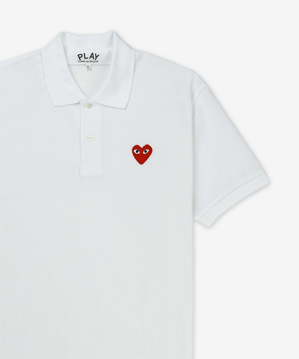 Red Heart Emblem Short-Sleeve Polo Shirt